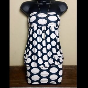 See you Monday tube top elastic top party dress